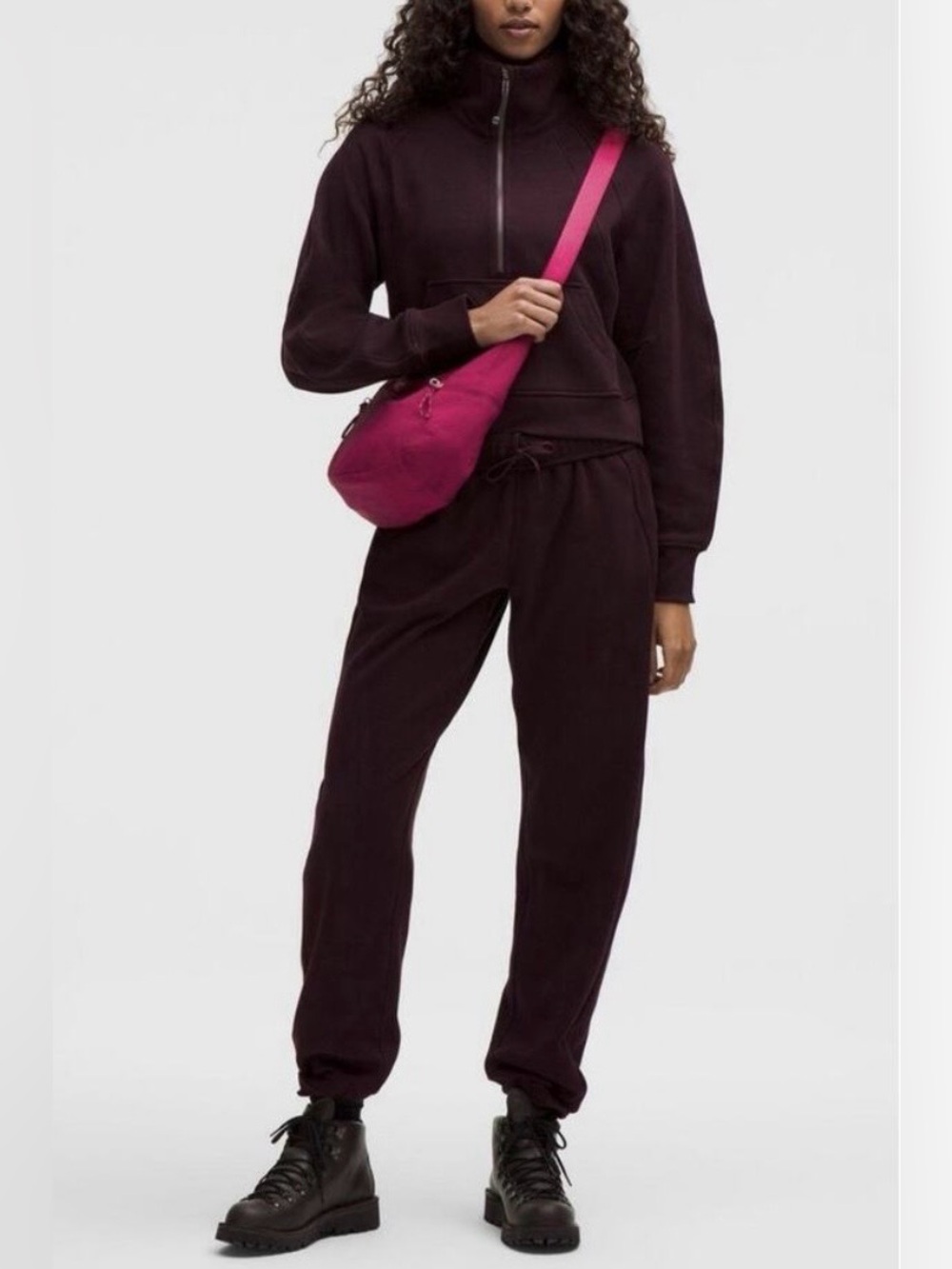 New Lululemon Slouchy Sling Berry Rumble Bag Crossbody Shoulder Bag - Picture 4 of 12